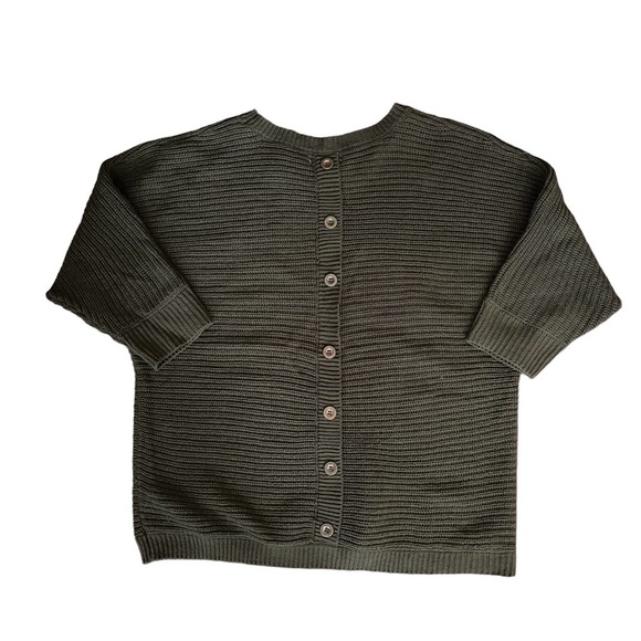 Juniper Maternity Green Knit Back Button Sweater Women's Large - Picture 2 of 6